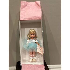 RARE‎ Madame Alexander Ballerina Doll Aqua Blue Tutu Dress w Silver Sequin Trim